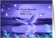 Loss of Mother-in-Law / Our Deepest Sympathy - Dove Over Water card