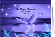 Loss of Step Son / Our Deepest Sympathy - Dove Over Water card