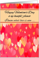 Fiance Happy Valentine’s Day - Colourful Valentine Hearts card