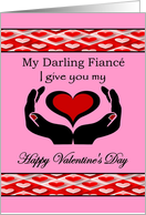 Fianc Happy Valentine’s Day - Hands card