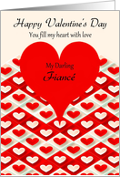 Fianc Happy Valentine’s Day - Red Hearts card