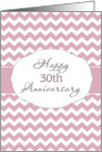 Happy 30th Anniversary, Business Anniversary Card, Chevron card