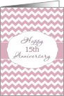 Happy 15th Anniversary, Business Anniversary Card, Chevron card