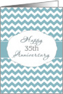 Happy 35th Anniversary, Business Anniversary Card, Chevron card