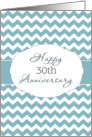Happy 30th Anniversary, Business Anniversary Card, Chevron card