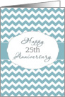 Happy 25th Anniversary, Business Anniversary Card, Chevron card