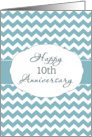 Happy 10th Anniversary, Business Anniversary Card, Chevron card