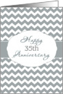 Happy 35th Anniversary, Business Anniversary Card, Chevron card