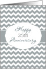 Happy 25th Anniversary, Business Anniversary Card, Chevron card