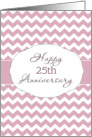 For Employee, Happy 25th Anniversary, Chevron card