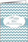 For Employee, Happy 30th Anniversary, Chevron card