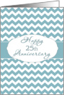For Employee, Happy 25th Anniversary, Chevron card