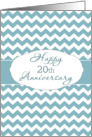 For Employee, Happy 20th Anniversary, Chevron card