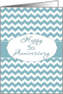 For Employee, Happy 5th Anniversary, Chevron card