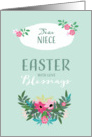 Easter Blessings for Niece, Flowers card