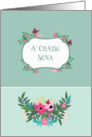 Happy Easter in Scottish Gaelic, Floral Design card