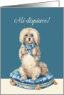 I’m sorry in Italian, Mi dispiace, Sweet Vintage Dog card