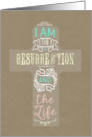 Christian Easter Card, Cross, Word Art card