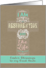 Easter Blessings to my Great Uncle, Cross, Word Art card