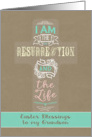 Easter Blessings to my Grandson, Cross, Word Art card