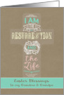 Easter Blessings to my Grandma and Grandpa, Cross, Word Art card