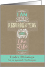 Easter Blessings to my special Colleague, Cross, Word Art card