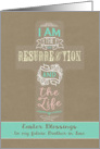 Easter Blessings to my future Brother in Law, Cross, Word Art card