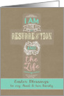 Easter Blessings to my Aunt and her Family, Cross, Word Art card