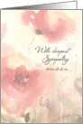 With deepest Sympathy, From all of us, Poppies, Watercolor painting card