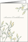 With deepest Sympathy in French, Pale Yellow Roses, Informal card