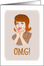 OMG, I forgot your Birthday, Retro Woman card