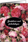 Happy Birthday in Norwegian, Vintage Roses card