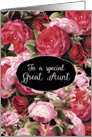 Happy Birthday to my special Great Aunt, Vintage Roses card