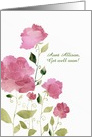 Customizable for any Relation, Get Well Soon, Watercolor Peonies card