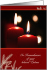 Christmas, In Remembrance of your beloved Partner, Candles card
