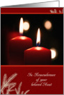 Christmas, In Remembrance of your beloved Aunt, Candles card