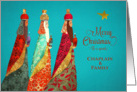 Merry Christmas, Chaplain and Family, Psalm 22, Wise Men, Gold Effect card