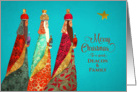 Merry Christmas, Deacon and Family, Psalm 22, Wise Men, Gold Effect card