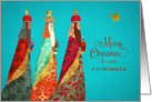 Merry Christmas, Co-Worker, Wise Men, Gold Effect card