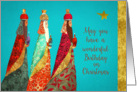 Happy Birthday and Merry Christmas, Wise Men, Gold Effect card