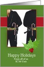 Happy Christmas Holidays, Customizable Card for Police Unit card