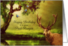 Happy Birthday to a great Park Ranger, Forest, Deer card