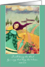 God leads the Way, Christian Encouragement, Folk Art Painting card