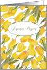 Happy Easter in French, Joyeuses Pques, Tulips, Watercolor Painting card