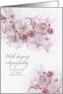 With deepest Sympathy on the Loss of your Step Sister, White Blossoms card