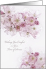 Wishing you Comfort, Christian Scripture Sympathy Card, White Blossoms card