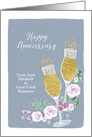 Great Aunt and Great Uncle, Customize, Happy Wedding Anniversary card