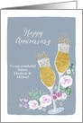 Inlaws, Customize, Happy Wedding Anniversary card