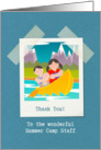 Thank You, Summer Camp Staff, Kids in Canoe card