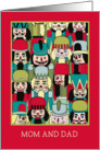 Mom and Dad, Merry Christmas, Nutcracker, Colorful card